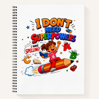 Spelling Superpower Geletterdheid Humor Notitieboek