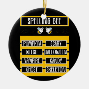 Spellingbijen Pun Halloween Costume voor leraren Keramisch Ornament