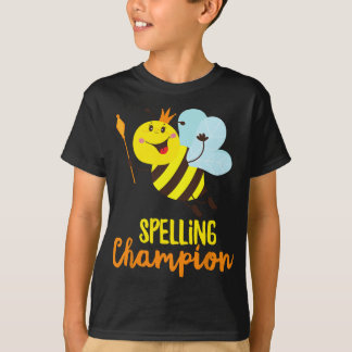 Spellingkampioen Schattige Bijenwinnaar Spellingco T-shirt