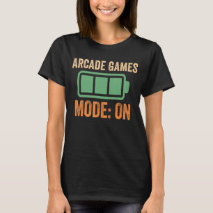 Spellingmodus bij arcade op batterijontwerp t-shirt