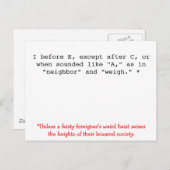 Spellingregels: I vóór E Briefkaart (Voorkant / Achterkant)