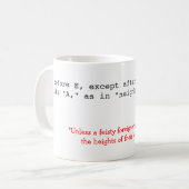 Spellingregels: I vóór E Koffiemok (Voorkant links)