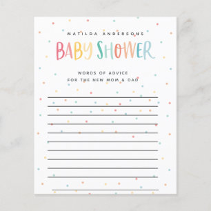 Spelspel voor kleurrijke regenboogreglen baby show flyer