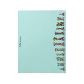 Spelspelers Rainbow Color Chewel Piecks Blauwgroen Notitieblok (Gedraaid)