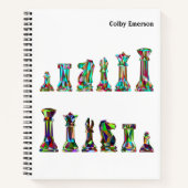 Spelspelers Rainbow Kleurschaakpunts instellen Notitieboek (Voorkant)