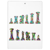 Spelspelers Regenboogscharen Aangepaste tekst Klembord (Achterkant)