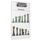 Spelspelers Regenboogscharen Aangepaste tekst Klembord (Rechts)