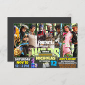 Spelthema uitnodiging (Voorkant / Achterkant)