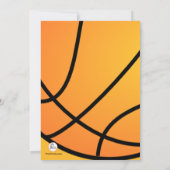 Speltijd Foto Basketball Uitnodiging (Achterkant)