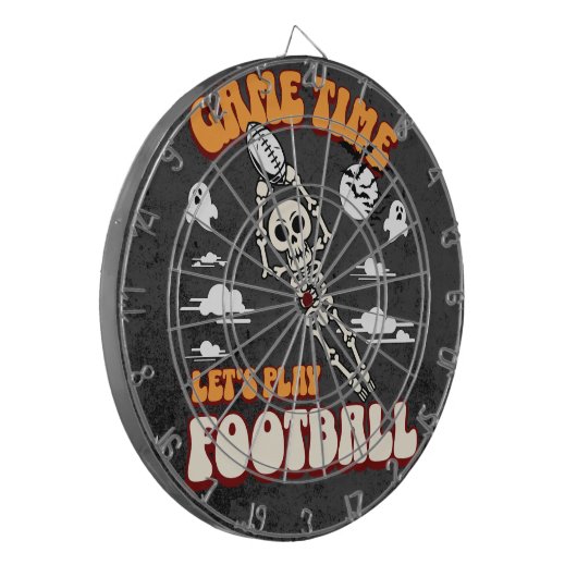 Speltijd Let's Play Football Halloween Funny Dartbord (Voorkant Links)