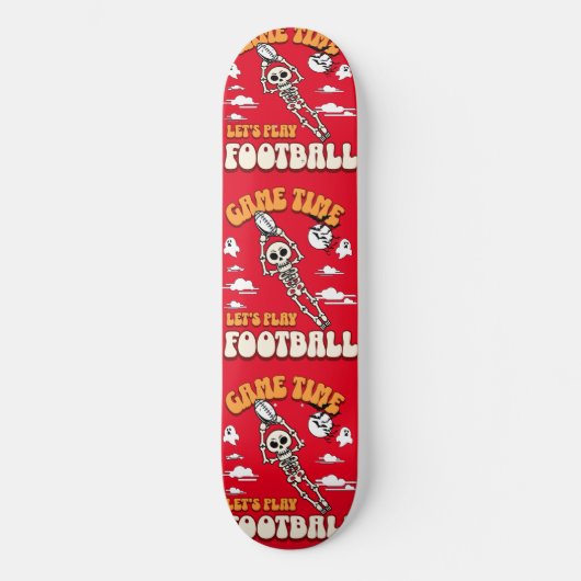 Speltijd Let's Play Football Halloween Funny Skateboard (Voorkant)