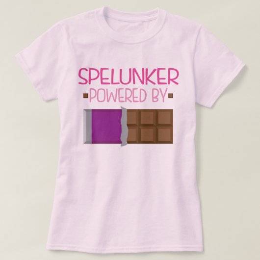 Spelunker Chocolate Gift voor haar T-shirt (Design voorkant)
