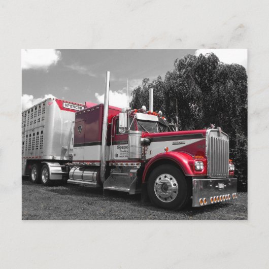 Spencer Kenworth W900A Briefkaart (Voorkant)