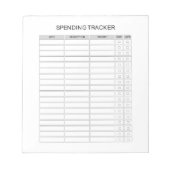 Spending Tracker Notitieblok (Voorkant)