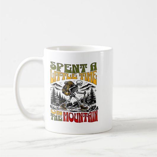 Spent A Little Time On The Mountain - Skeleton Hik Koffiemok (Links)