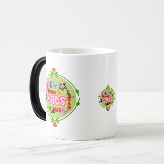 😻🐾↷ Sper Schattige Cat Family Fun Mok ↶🐾😺 (Voorkant links)