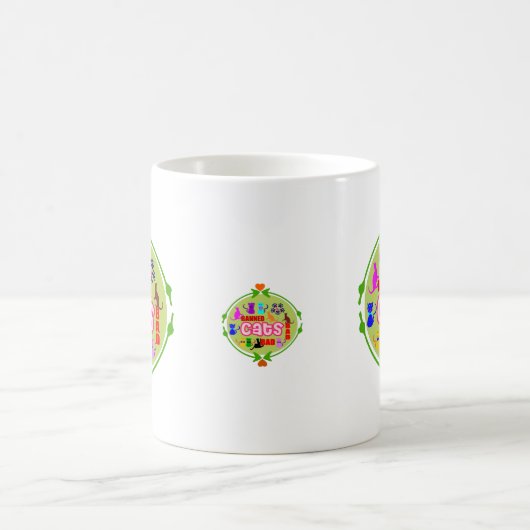 😻🐾↷ Sper Schattige Cat Family Fun Mok ↶🐾😺 (Center)