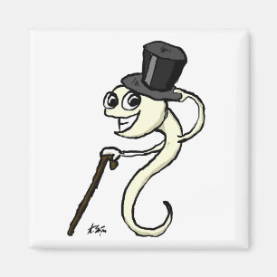 Sperm in een top-hat-magneet magneet
