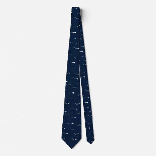 Sperm Pattern Blue and White Fertility ThBeschouwd Stropdas (Voorkant)
