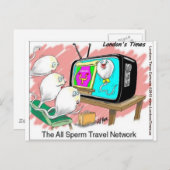 Sperm Travel Network Funny Cartes Tee - shirts & C (Devant / Derrière)