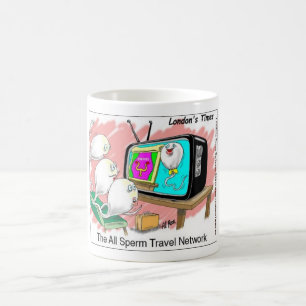Sperm Travel Network Grappige Kaarten T-shirts & C Koffiemok