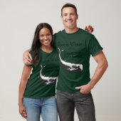 Sperm Whale Connecticut State Animal Line Drawing  T-shirt (Unisex)