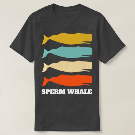 Sperm Whale Spermwhale Retro  design T-shirt (Design voorkant)