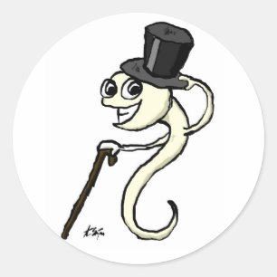 Sperma in een Top Hat Stickers