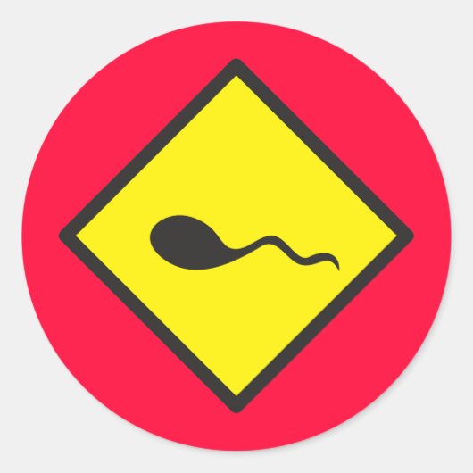 SPERMA kruising Ronde Sticker (Voorkant)