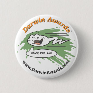 Spermatozoïde Button: Klaar, Vuur, Aim. Ronde Button 5,7 Cm