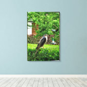 Sperwer In Mijn Tuin Canvas Afdruk (Insitu (Houten vloer))