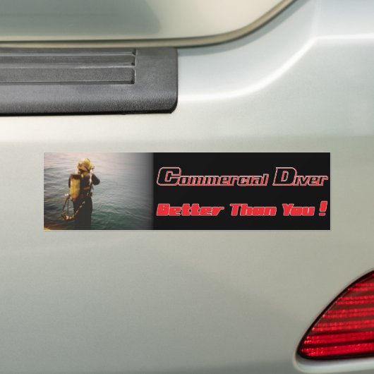 Speters van commerciële duikers bumpersticker (Op auto)
