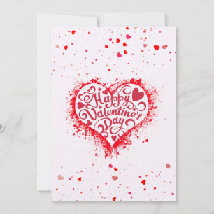 Spetter Hart Gelukkige Valentijnsdag Wens Feestdagenkaart