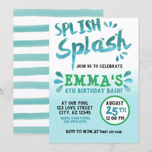 Spetter Spat Park Feest Zomer Jongens Verjaardag Kaart