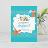 Spetter Spat Uitnodiging (Staand voorkant)