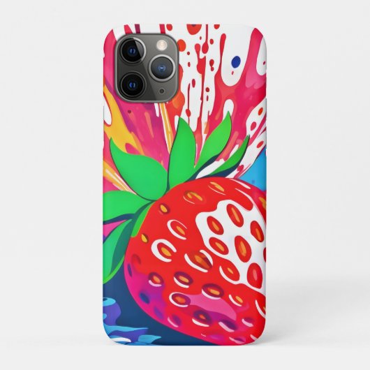 Spetterende aardbeiensplash Case-Mate iPhone case (Achterkant)