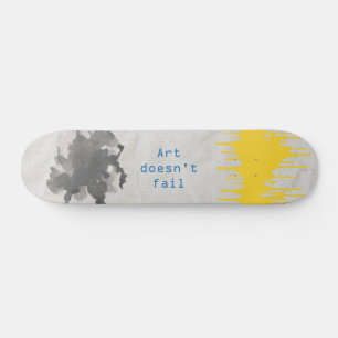Spetterende kunst ontwerp. Combinatie van zwart en Skateboard