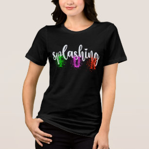Spetterende Leuke Schattigee Kleurrijke Typografie Tri-Blend Shirt