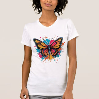 spetterende vlinder t-shirt