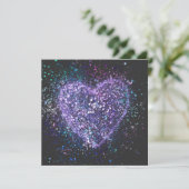 Spetterverf Paarse Hart Kaart (Staand voorkant)
