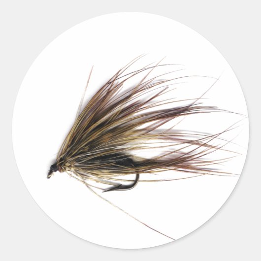 Spey Fly Ronde Sticker (Voorkant)