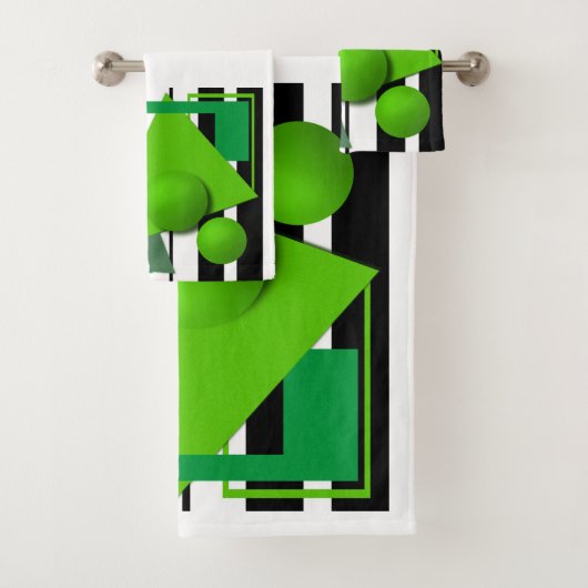 sphère circulaire de formes géométriques vertes né (En situation)