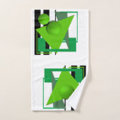 sphère circulaire de formes géométriques vertes né (Serviette à main)