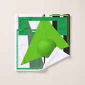 sphère circulaire de formes géométriques vertes né (Gant de toilette)