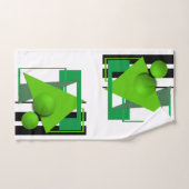 sphère circulaire de formes géométriques vertes né (Serviette à main)