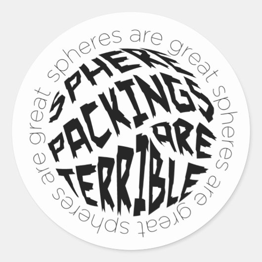 Sphere Packings Ronde Sticker (Voorkant)