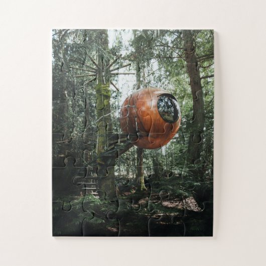 SPHÈRE RONDE TREEHOUSE PETITE MAISON JIGSAW PUZZLE (Vertical)