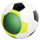 Sphère verte sur ballon de football jaune (3/4)