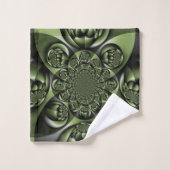 Sphères miniatures de forêt verte blanche (Gant de toilette)