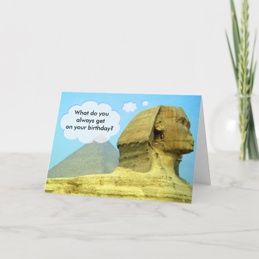 Sphinx Birthday Card Kaart (Voorkant)